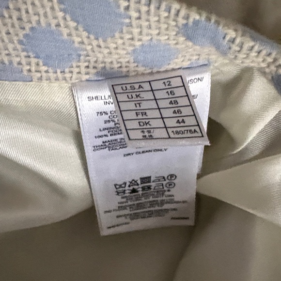Vintage Brooks Brothers,  Blue and White Blazer and Skirt Set, size 12 - Picture 12 of 14